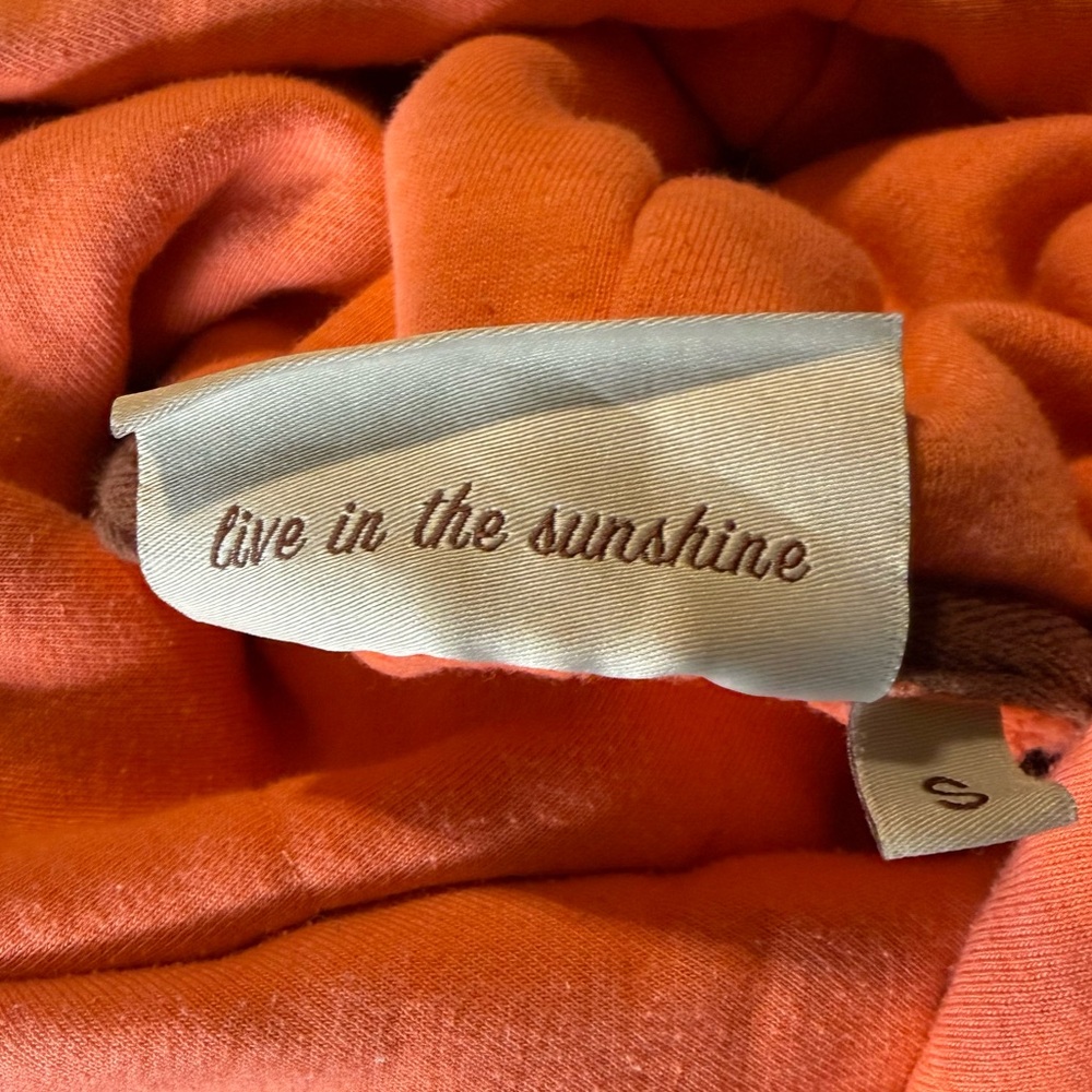 Wanakome Orange and White Funnel Neck Pullover Sweater - Picture 13 of 16